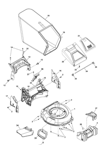 Deck Group Diagram and Parts List for 2691604-00-SP460SP 2019 Briggs and Stratton Lawn Mower